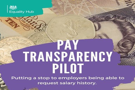 Image with words 'Pay transparency pilot'