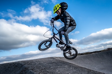 Connor shows off some moves at the Seascale BMX Pump Track