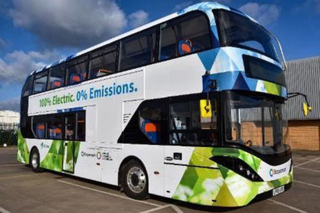 Electric double decker bus.