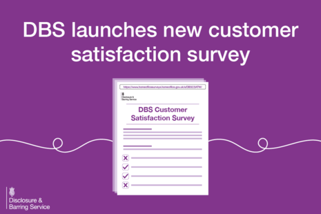 Decorative image that reads: DBS launches new customer satisfaction survey