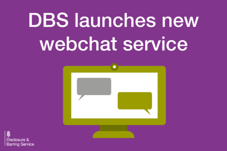 Decorative image that reads: DBS launches new webchat service