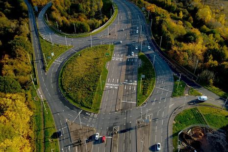 Stock image of motorway junction