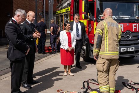 Andy Roe, London Fire Brigade Commissioner Jonathan Smith, Assistant Commissioner for Fire Stations with London Fire Brigade Home Secretary Lord Greenhalgh, Fire Minister