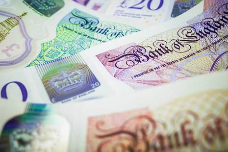 Image showing Bank notes and coins depicting money
