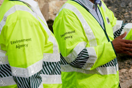 People in Environment Agency high viz jackets