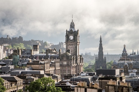 View of ~Edinburgh taken on an overcast day.