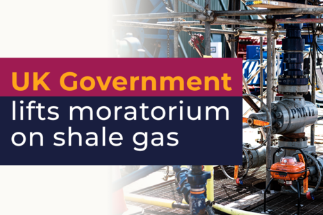UK government lifts moratorium on shale gas