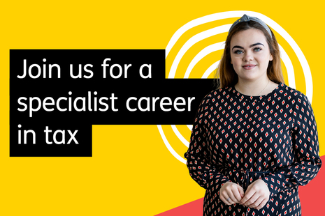 Join us for a specialist career in tax