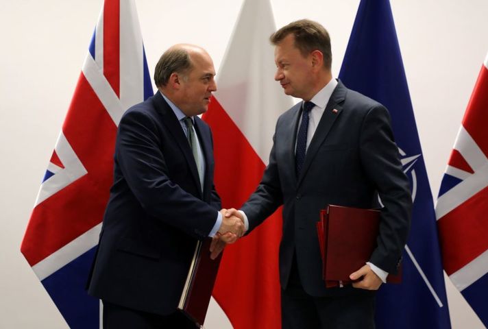 UK Defence Secretary Ben Wallace and his Polish counterpart Mariusz Blaszczak