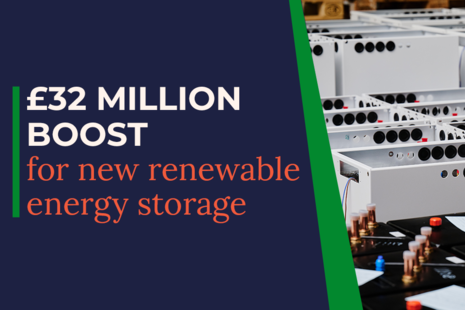 Energy storage backed with over £32 million government funding