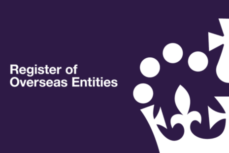 register of overseas entities text on purple background