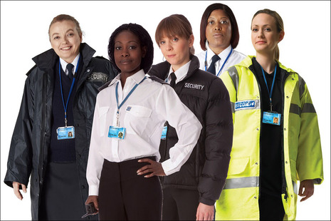 Image shows 5 female security staff standing together 