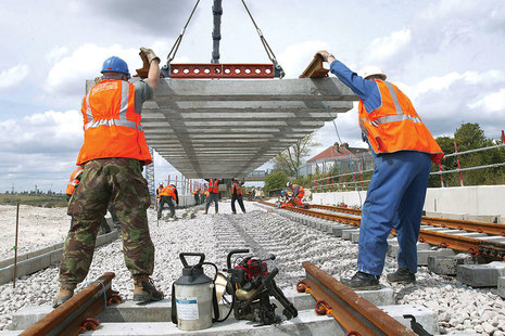 Rail construction.
