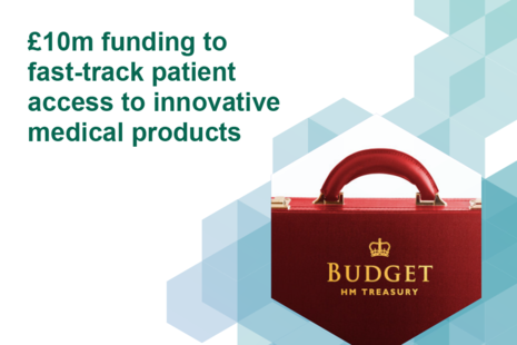 MHRA to receive £10m from HM Treasury to fast-track patient access to cutting-edge medical products’ within ‘Medicines and Healthcare products Regulatory Agency