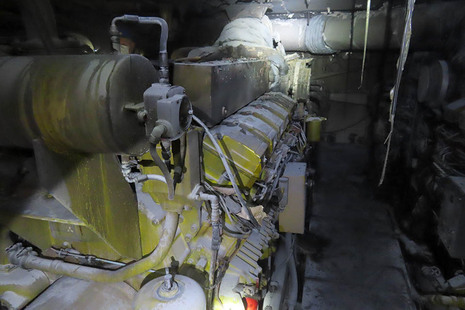 Finnmaster's fire-damaged auxiliary engine room