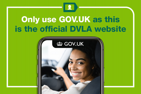 Используйте только GOV.UK, поскольку это официальный сайт DVLA.