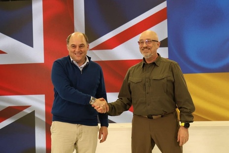 Defence Secretary, Ben Wallace, pictured with his counterpart, Oleksii Reznikov, in Kyiv. Photo credit: Ministry of Defence of Ukraine.