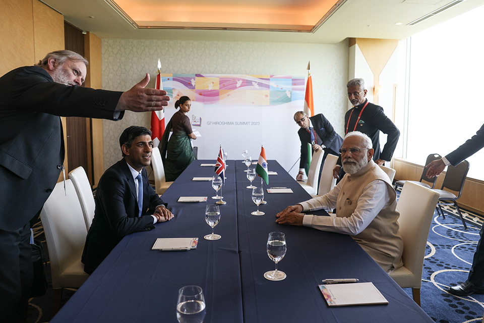 Встреча премьер-министра Риши Сунака с премьер-министром Моди