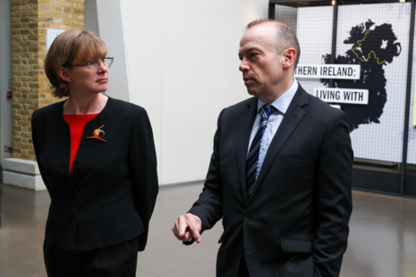 Northern Ireland Secretary, Chris Heaton-Harris MP, visiting the Imperial War Museum in London to view the Northern Ireland: Living with the Troubles exhibition.