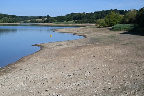 Reservoir with low water level