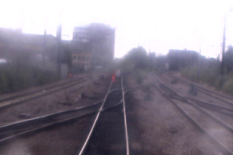 Platform CCTV image of the train passing through Peterborough station (image courtesy of LNER).