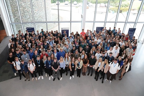 Group photograph of the apprentices and degree apprentices who have joined Sellafield Ltd