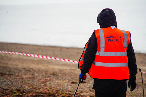 Beach clean up Community Payback