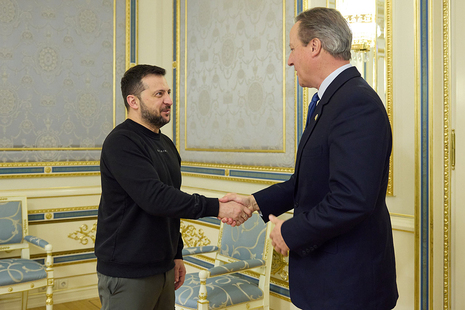 Министр иностранных дел Дэвид Кэмерон встречается с президентом Владимиром Зеленским в Киеве, Украина