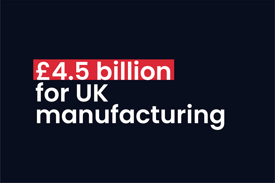 £4.5 billion for UK manufacturing
