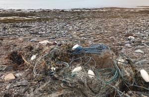 Image shows net seized at Holy Island