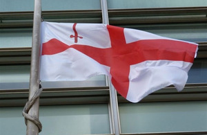City of London flag flying outside Eland House