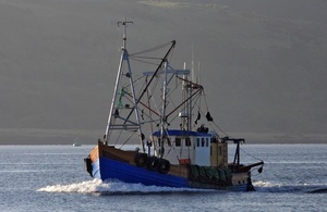 A Fishing boat at the Sound of Mull