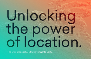 Front cover of data strategy - with words reading unlock the power of location