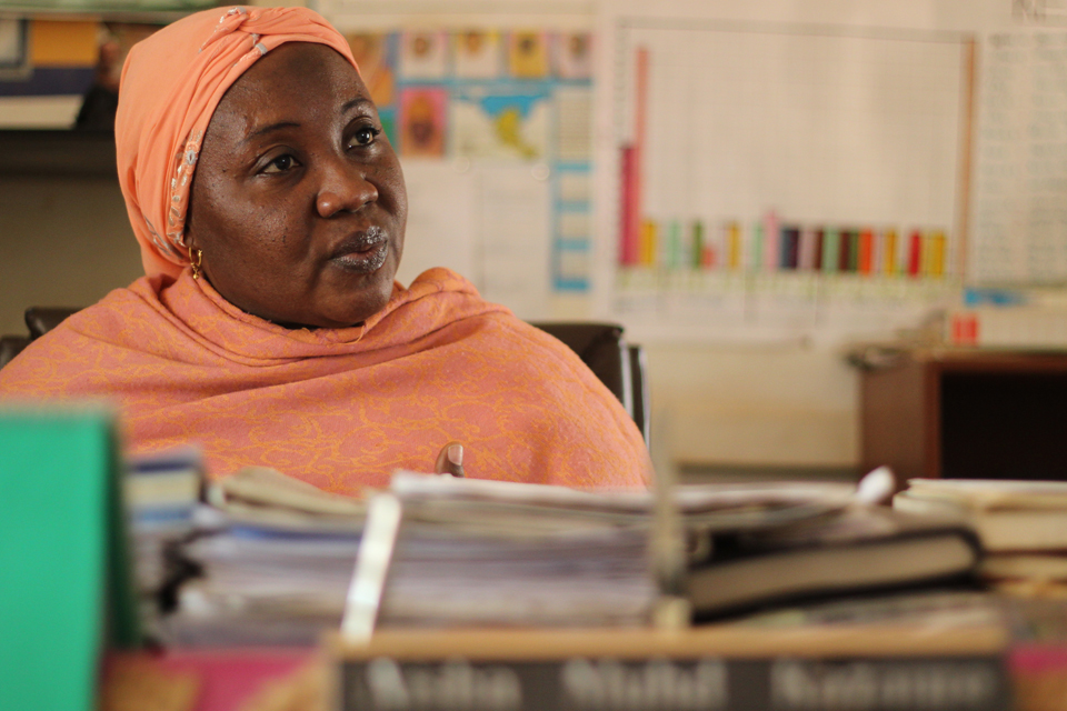 Aisha in her office in Jigawa. Picture credit Lindsay Mgbor/DFID