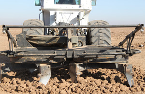 Ploughing the fields of Herat for land mines. Picture: Catherine Belfield-Haines/DFID