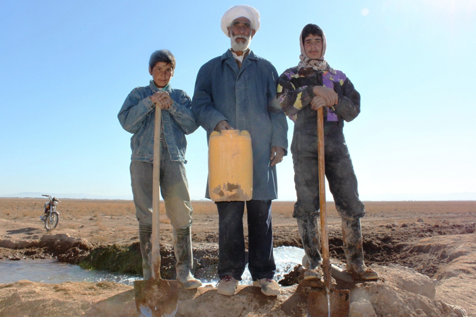 Mullah Neoka and his sons, digging a new future in Herat, Afghanistan. Picture: Catherine Belfield-Haines/DFID