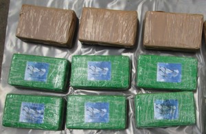 Image of wrapped blocks of cocaine