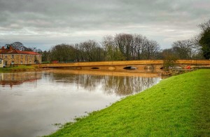 A high River Wharfe in Tadcaster