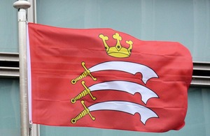 Flag of middlesex flying outside Eland House