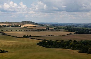 Rolling hills of the English countryside