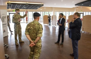 Image of the Chancellor of the Exchequer Rishi Sunak and Defence Secretary Ben Wallace, seen here at Catterick Garrison.