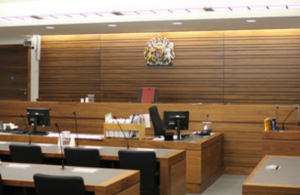 Photograph of a courtroom