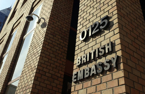 Building of the British Embassy in Santiago.