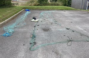 Image shows the nets seized from the River Wear