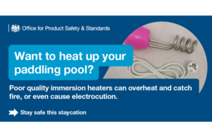 Image of paddling pool immersion heater