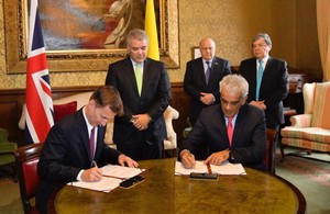 Signing of the UK-Col Partnership for Sustainable Growth in 2019