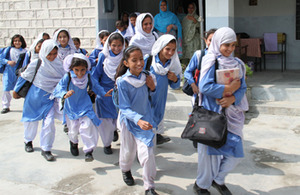 Schoolgirls who receive the cash stipend at Sajikot Government Girls Primary School in Abbottabad, Pakistan. Picture: Vicki Francis/DFID