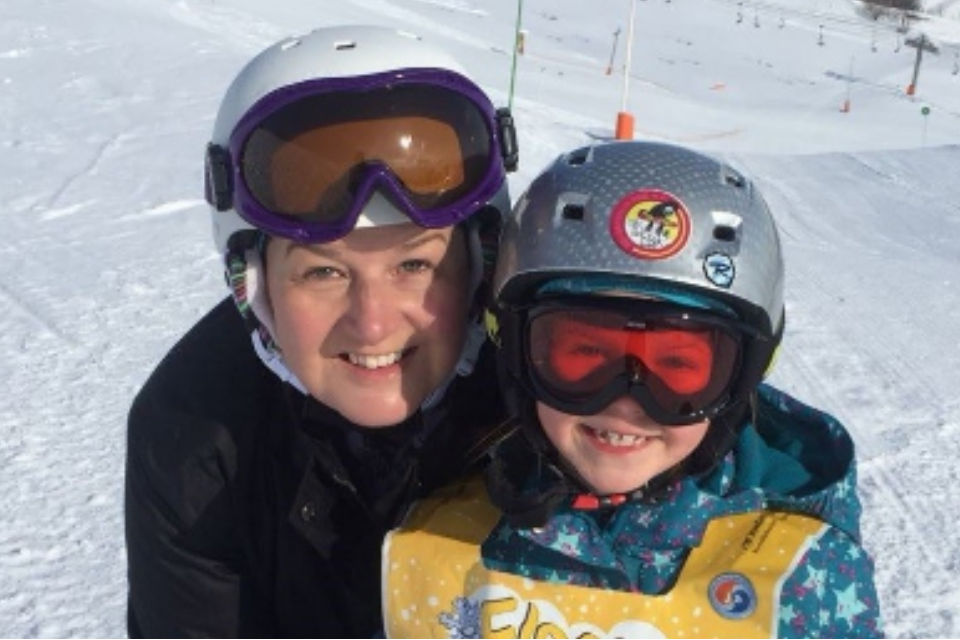 Lieutenant Sally Ashlin with her son.