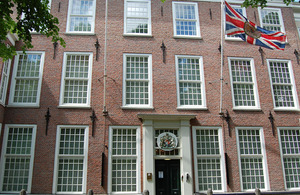 Front of British Embassy in The Hague