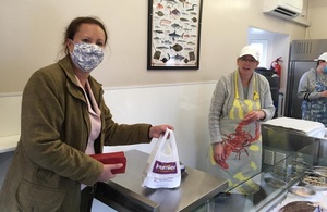 Fisheries Minister, Victoria Prentis, witnessed first-hand the resilience of the seafood community in Tenby.